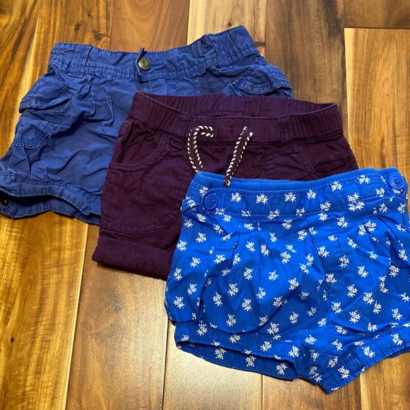 Girls Size 12-18 Months Cotton Shorts- Bundle of 3: GAP, Joe Fresh & Bassini - Picture 1 of 10